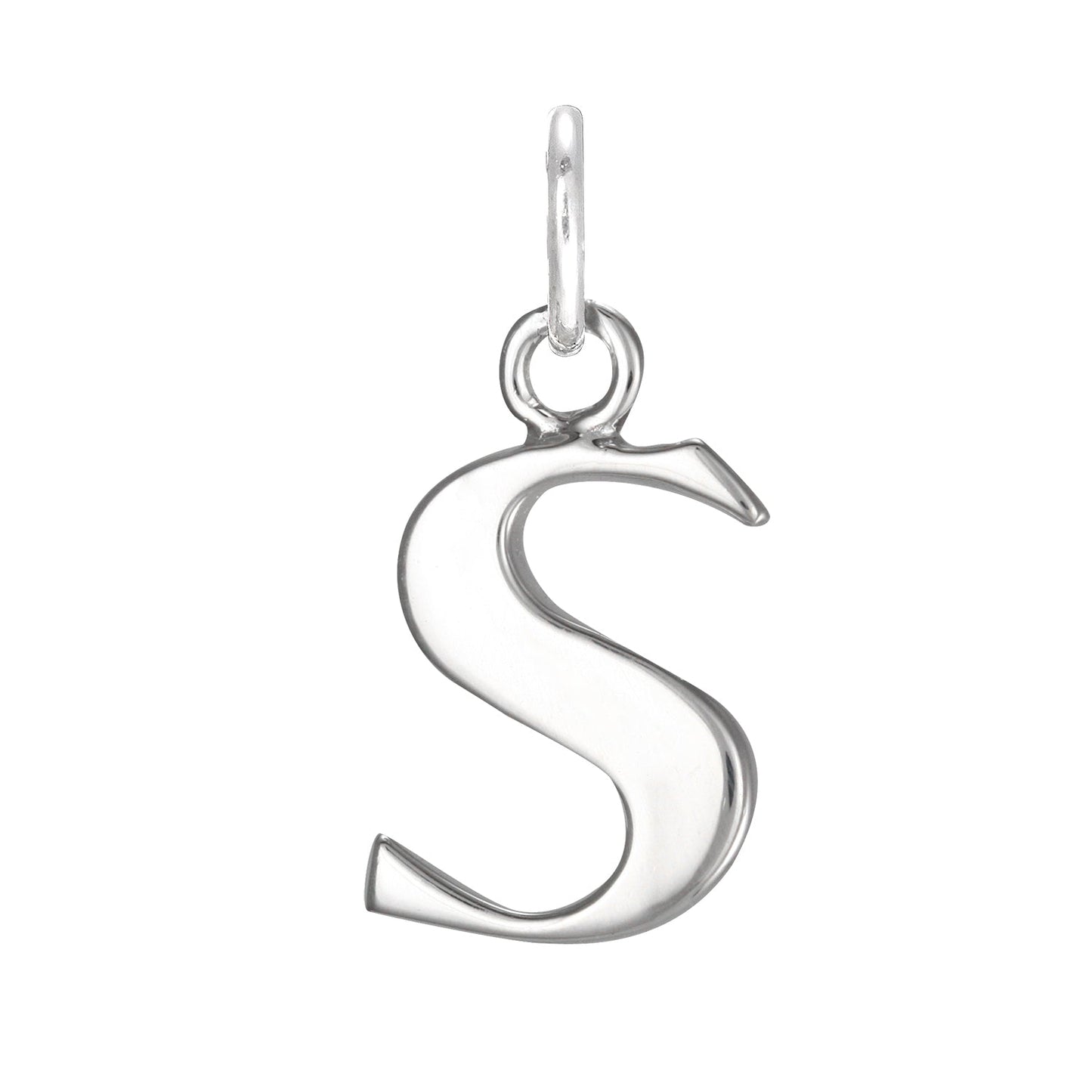 Sterling Silver Alphabet Letter Charm on Jump