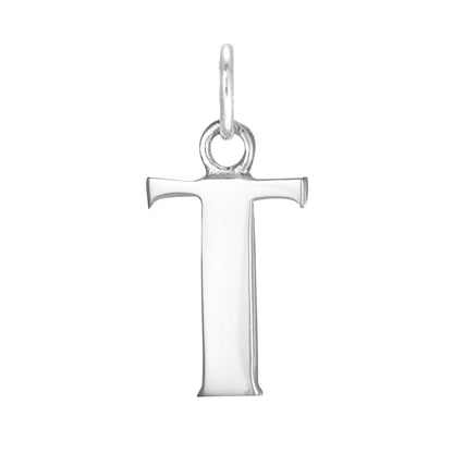 Sterling Silver Alphabet Letter Charm on Jump