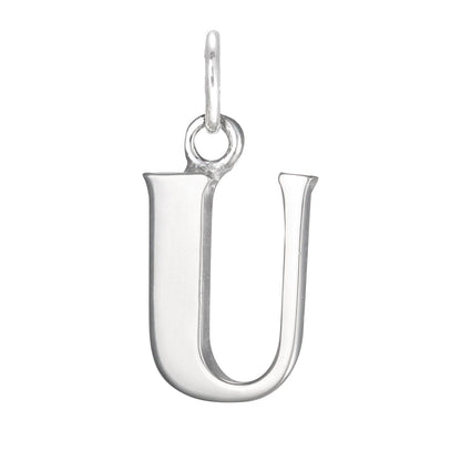 Sterling Silver Alphabet Letter Charm on Jump