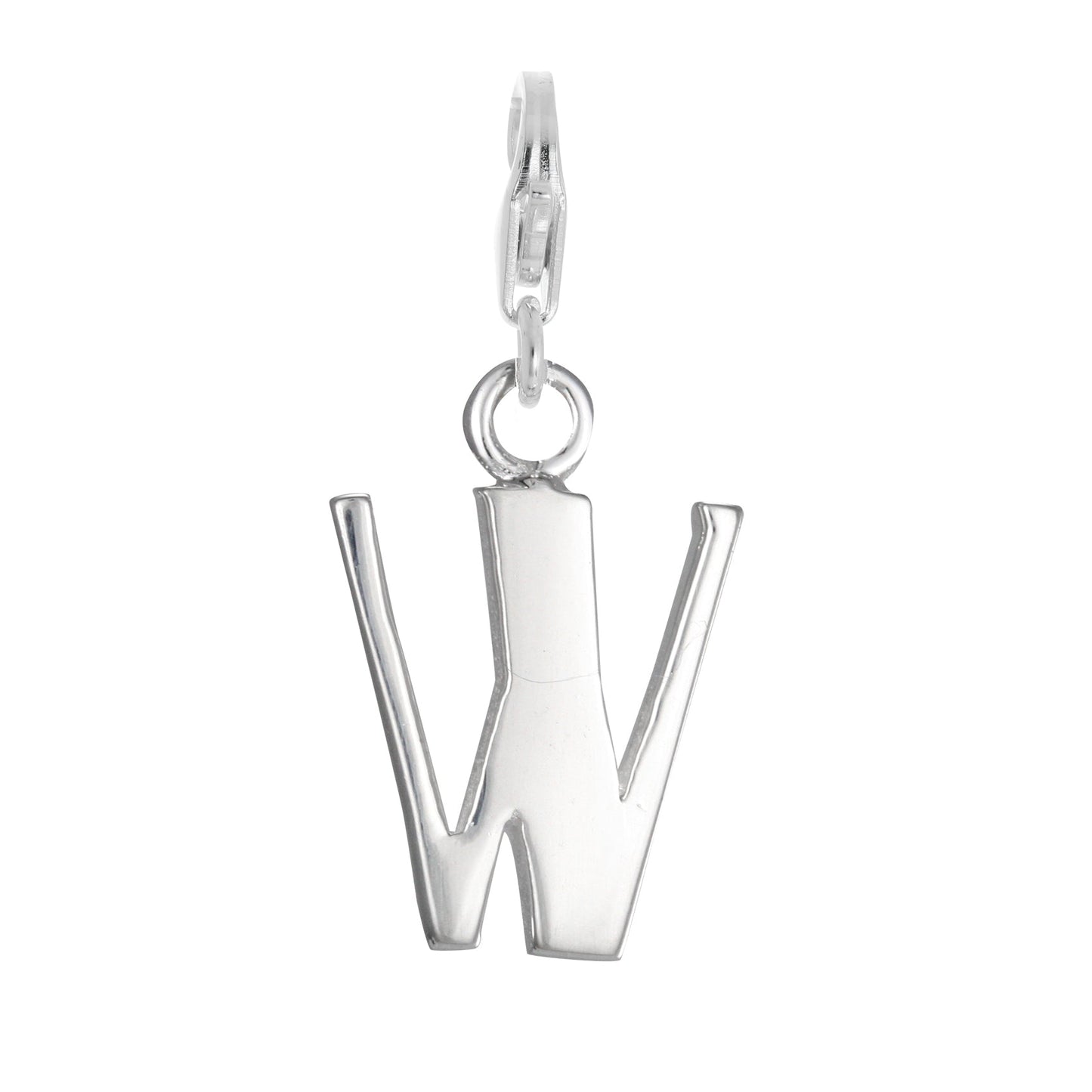 Sterling Silver Alphabet Letter A - Z Charm on Clip
