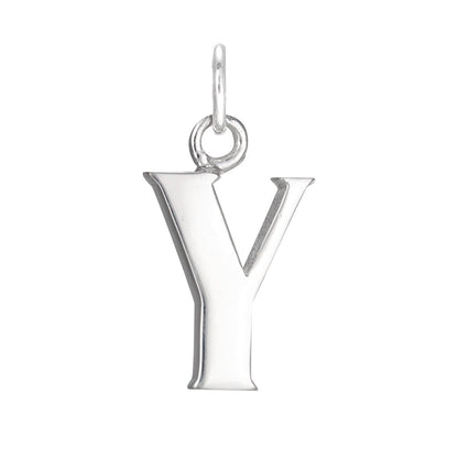 Sterling Silver Alphabet Letter Charm on Jump