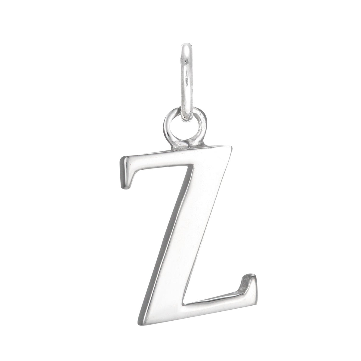 Sterling Silver Alphabet Letter Charm on Jump