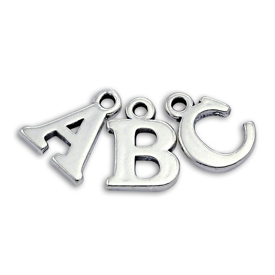 Sterling Silver Alphabet Letter Charm A - Z