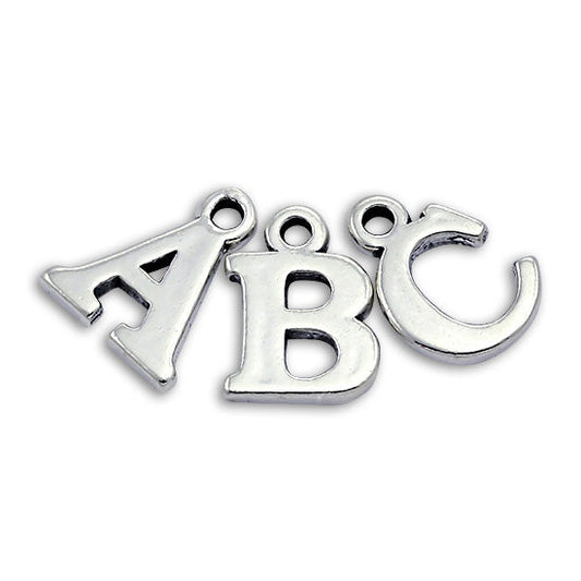 Sterling Silver Alphabet Letter Charm A - Z