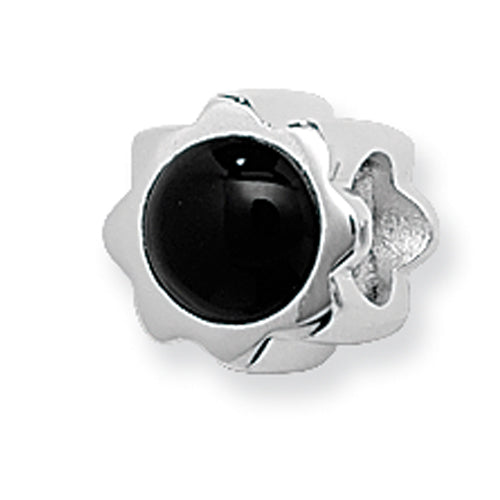 Sterling Silver Black Sunshine Bead