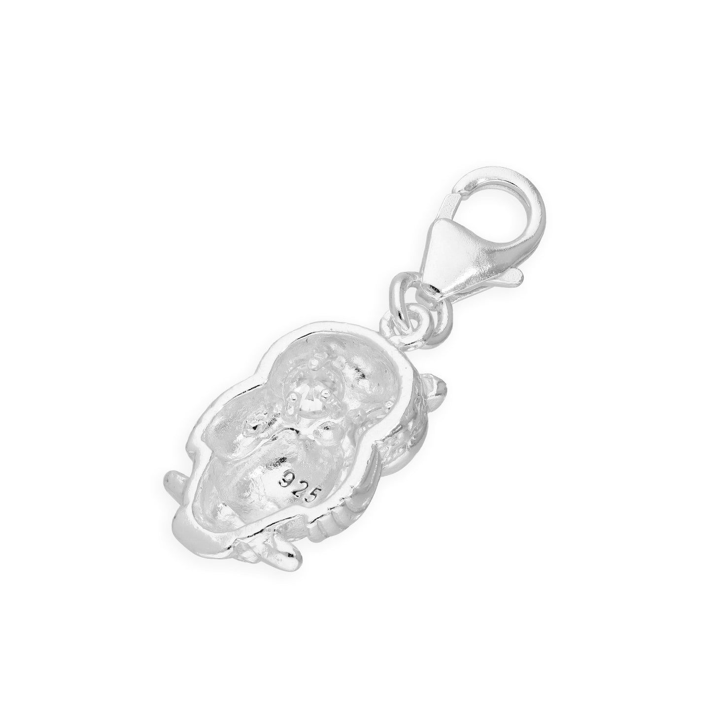 Sterling Silver & Crystal Owl Clip on Charm