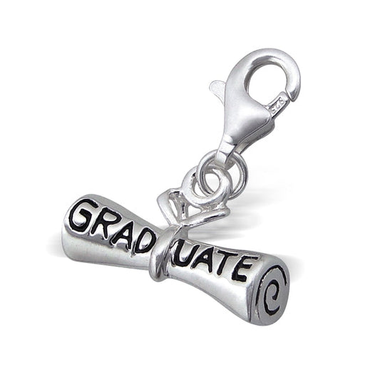 Sterling Silver Graduate Clip on Charm