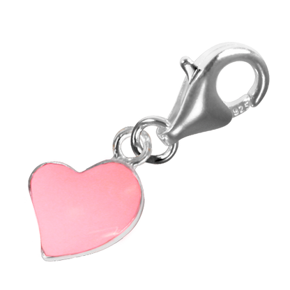 Sterling Silver Enamel Heart Charm