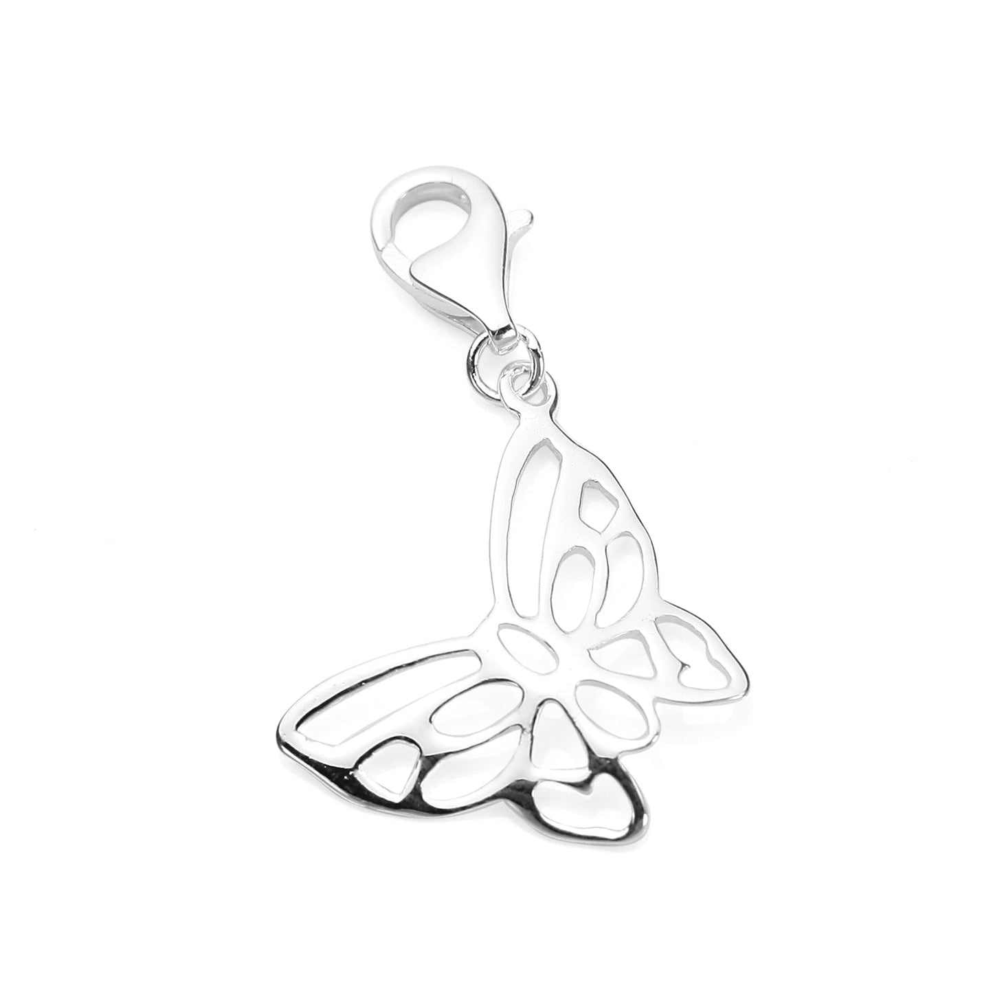Sterling Silver Meadow Butterfly Clip on Charm