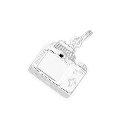 Sterling Silver and Crystal Funky Retro Camera Charm