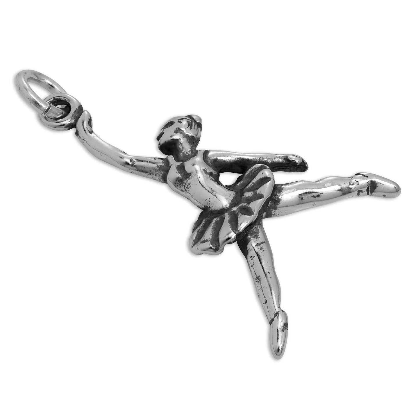 Sterling Silver Ballerina Dancer Charm