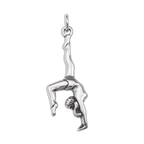 Sterling Silver Female Gymnast Cartwheel Charm