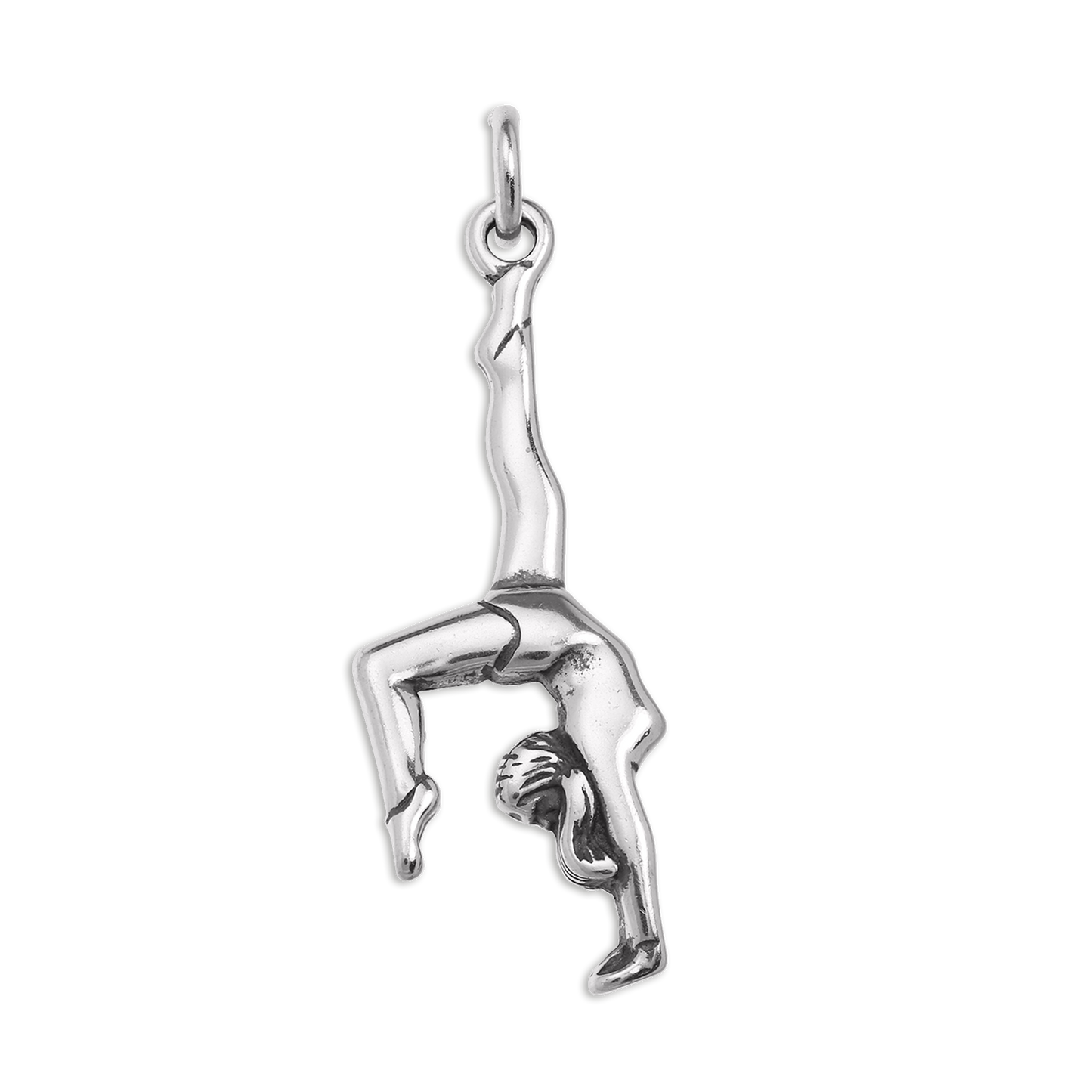 Sterling Silver Female Gymnast Cartwheel Charm