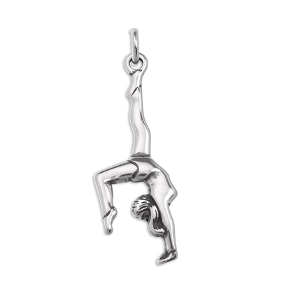 Sterling Silver Female Gymnast Cartwheel Charm