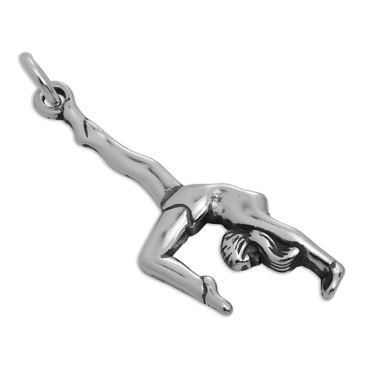 Sterling Silver Female Gymnast Cartwheel Charm