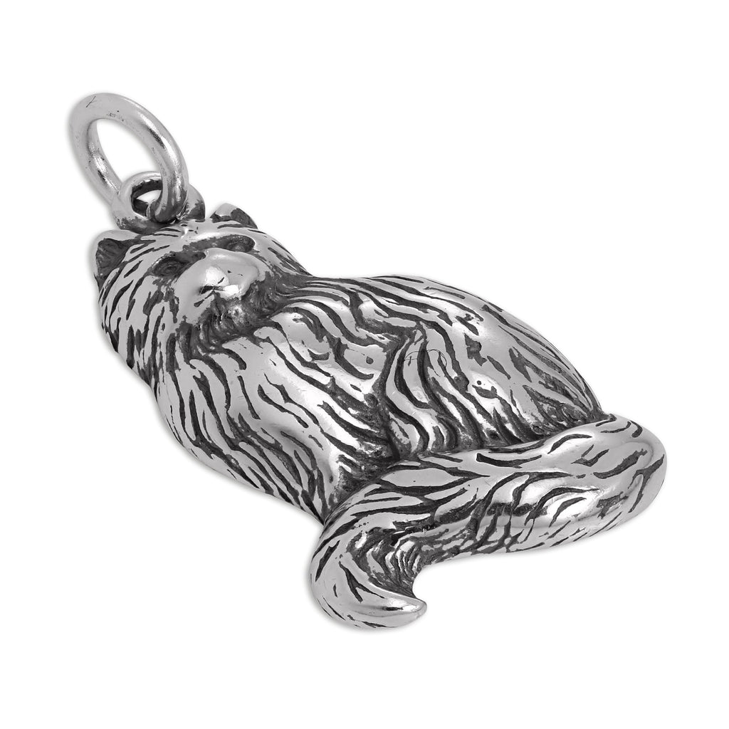 Sterling Silver Sitting Cat Charm