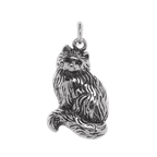 Sterling Silver Sitting Cat Charm