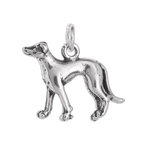 Sterling Silver 3D Greyhound Dog Charm