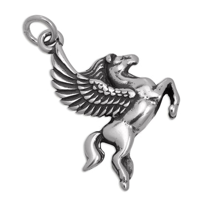 Sterling Silver Winged Flying Pegasus Charm