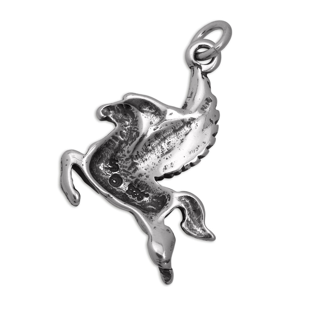 Sterling Silver Winged Flying Pegasus Charm