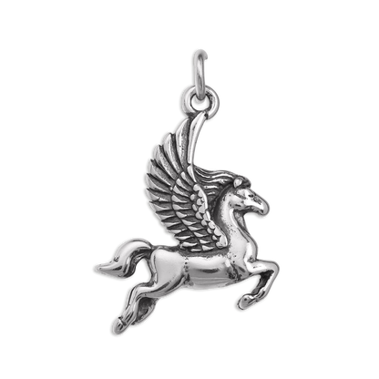 Sterling Silver Winged Flying Pegasus Charm