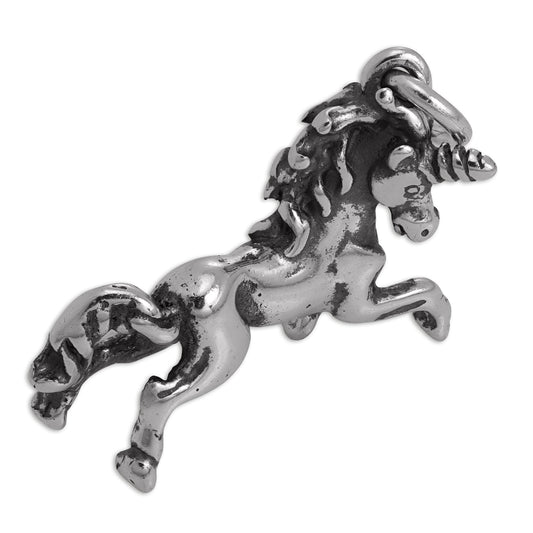 Sterling Silver Prancing Unicorn Charm