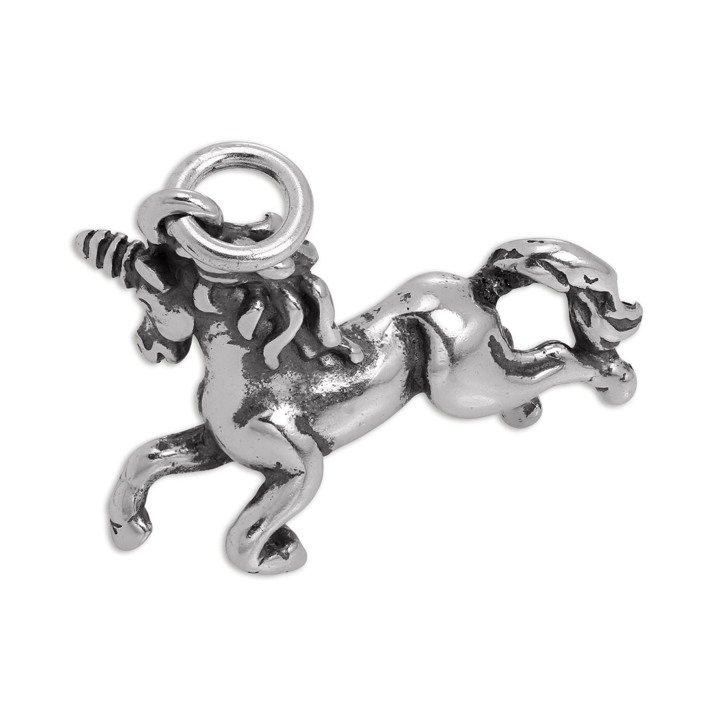 Sterling Silver Prancing Unicorn Charm