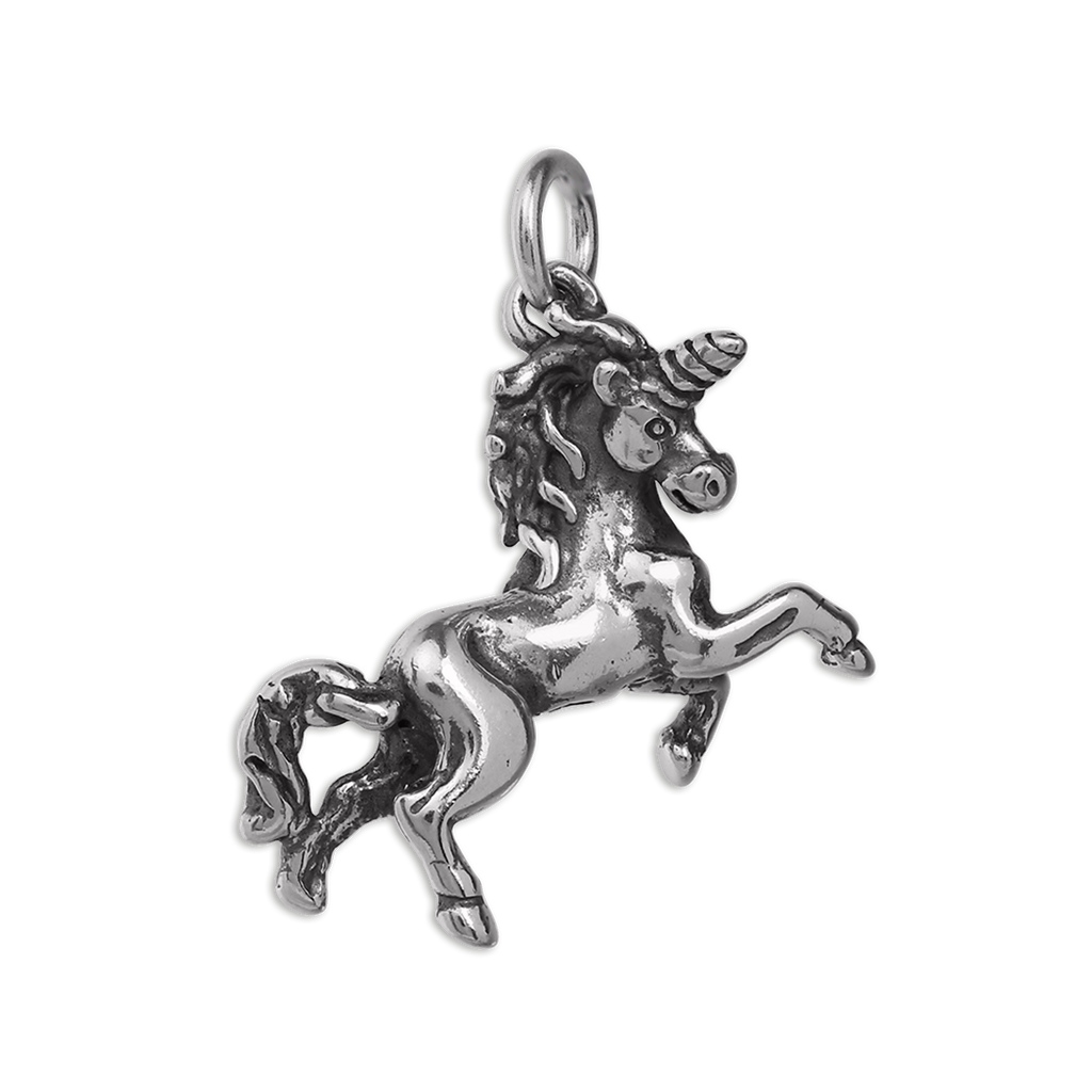 Sterling Silver Prancing Unicorn Charm