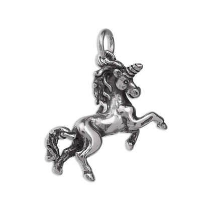 Sterling Silver Prancing Unicorn Charm