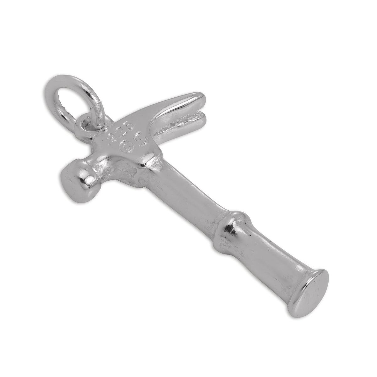 Sterling Silver 3D Hammer Charm