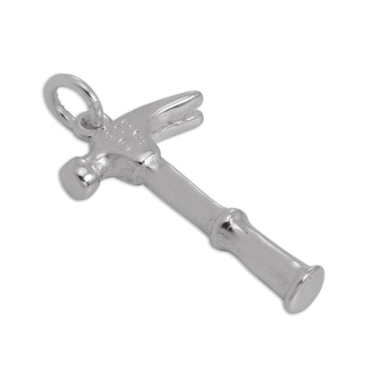 Sterling Silver 3D Hammer Charm