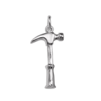 Sterling Silver 3D Hammer Charm