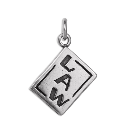 Sterling Silver Law Statute Book Charm