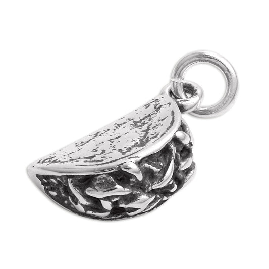 Sterling Silver Taco Shell Charm