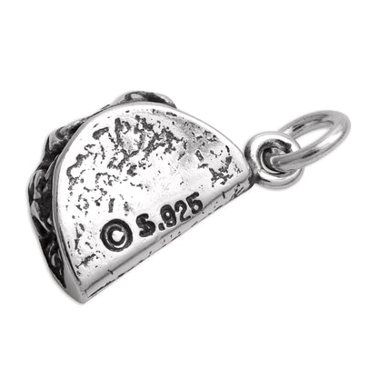 Sterling Silver Taco Shell Charm