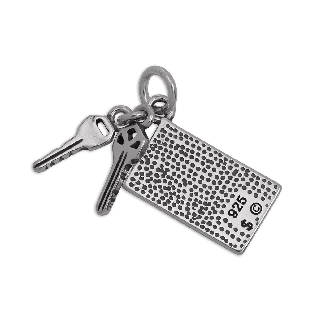 Sterling Silver Driving Licence & Car Keys Charm