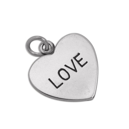 Sterling Silver Love Heart Charm