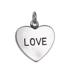 Sterling Silver Love Heart Charm
