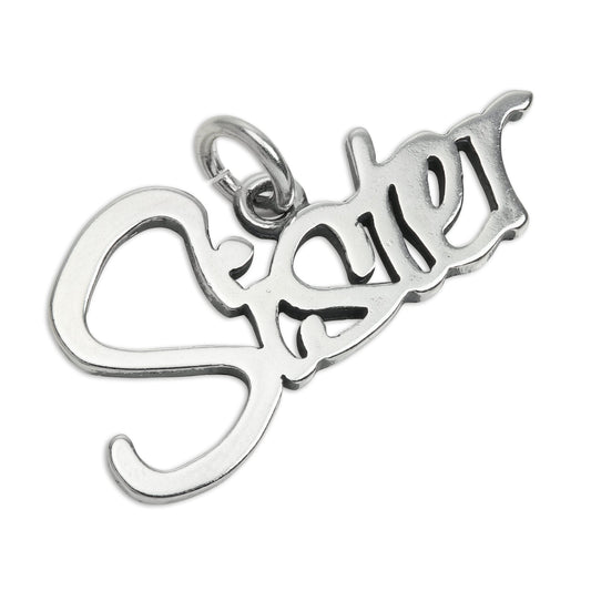 Sterling Silver Sister Charm