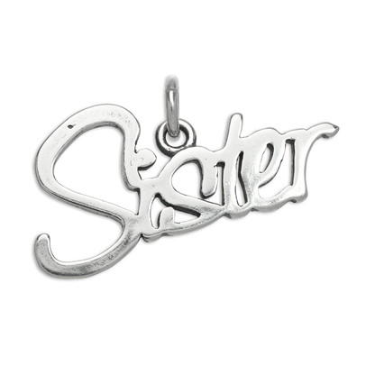 Sterling Silver Sister Charm