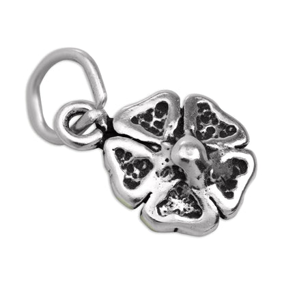 Tiny Sterling Silver Flat Flower Charm