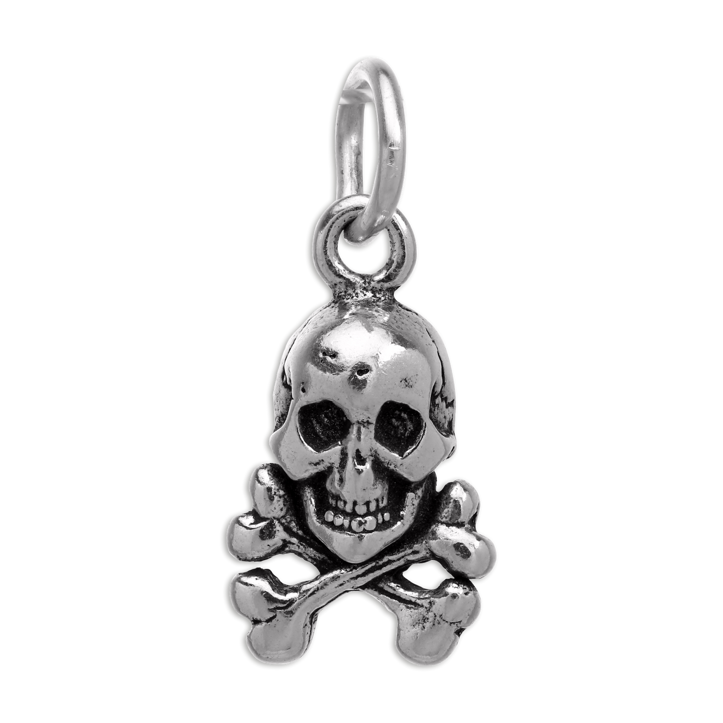Tiny Sterling Silver Skull & Crossbones Charm