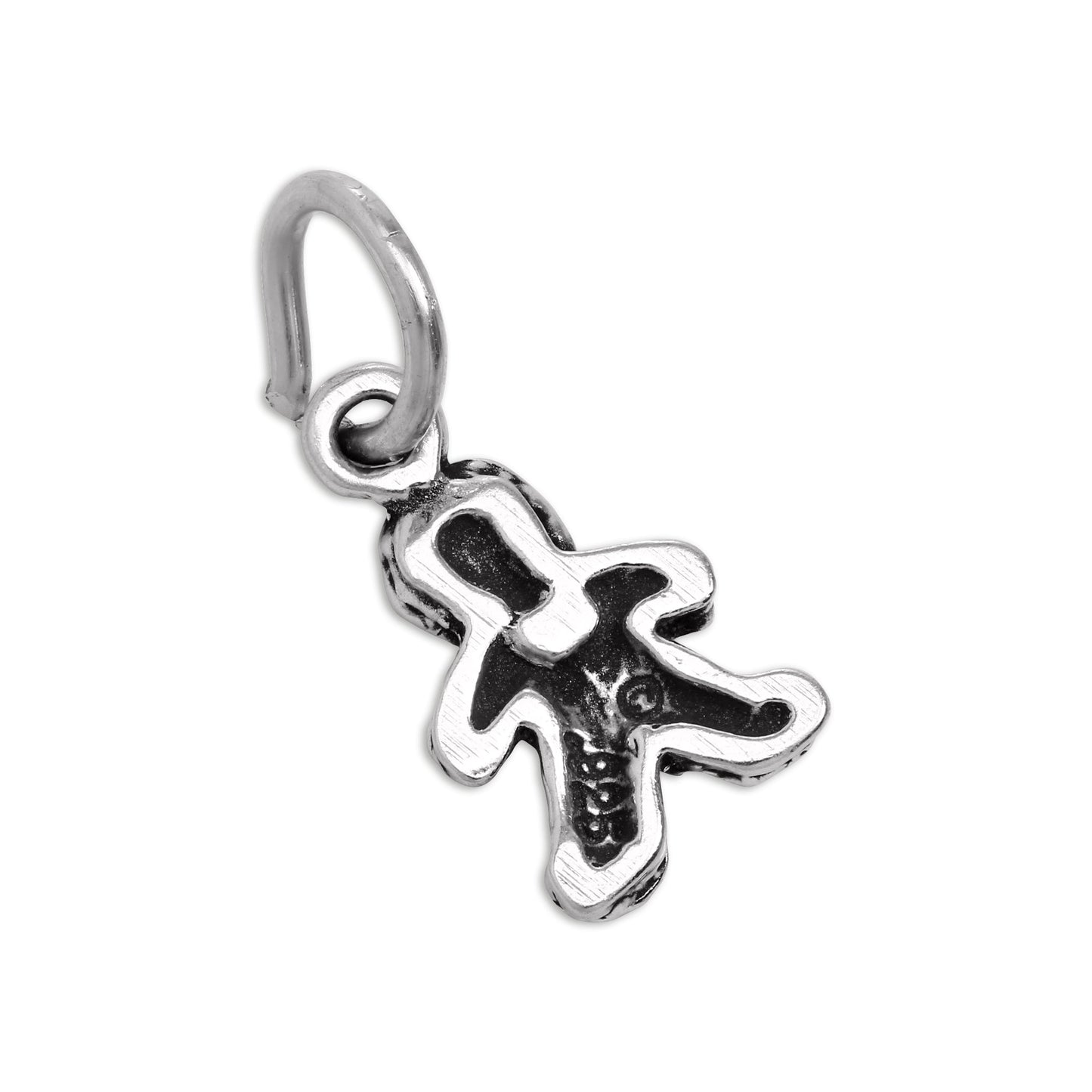 Tiny Sterling Silver Gingerbread Man Charm