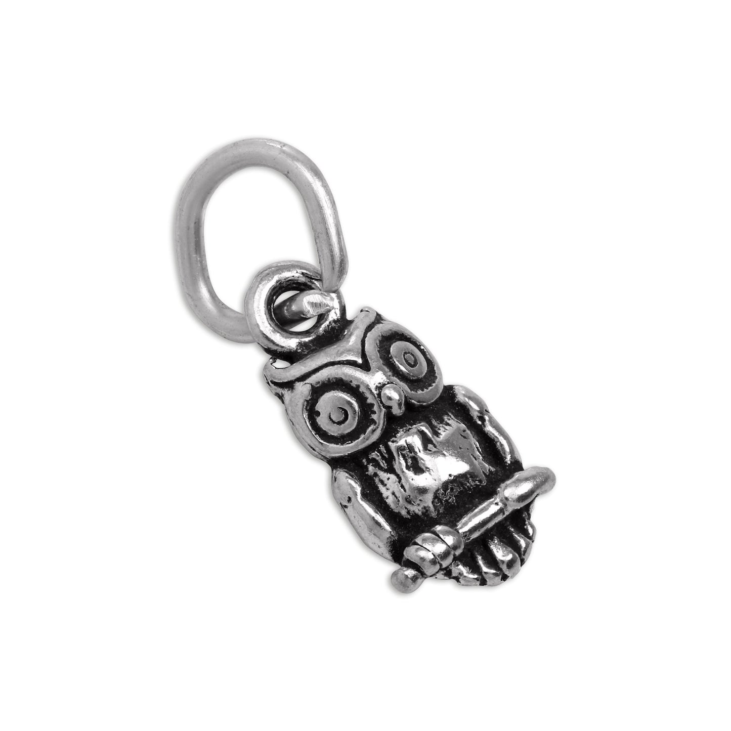 Tiny Sterling Silver Owl Charm