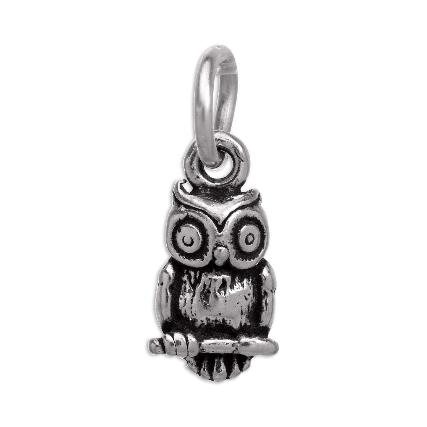 Tiny Sterling Silver Owl Charm