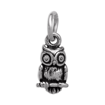 Tiny Sterling Silver Owl Charm