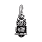 Tiny Sterling Silver Owl Charm