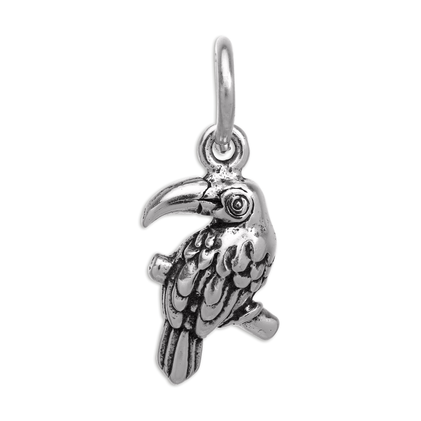 Tiny Sterling Silver Toucan Charm