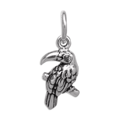 Tiny Sterling Silver Toucan Charm