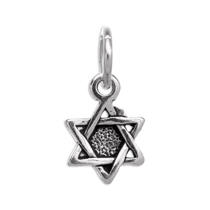Tiny Sterling Silver Star of David Charm